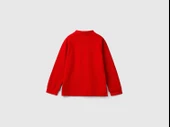 Erkek Bebek Kırmızı Logolu Uzun Kol Polo T-Shirt %100 PAMUK - 2