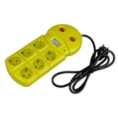 VEA VE-970B Akım Korumalı Grup Priz 6'Lı 2 USB Girişli 1.5 Metre 2 Anahtarlı Analog Voltmetreli - 1