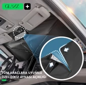 Glanz Premium Güneşlik Şemsiye Oto Katlanabilir Araba Ön Cam Gölgelik Güneş Koruyucu 145-79cm - 3