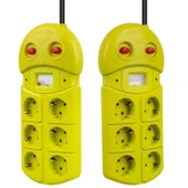 VEA VE-970B Akım Korumalı Grup Priz 6'Lı 2 USB Girişli 1.5 Metre 2 Anahtarlı Analog Voltmetreli - 3