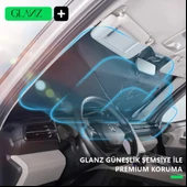Glanz Premium Güneşlik Şemsiye Oto Katlanabilir Araba Ön Cam Gölgelik Güneş Koruyucu 145-79cm - 2