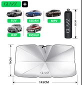 Glanz Premium Güneşlik Şemsiye Oto Katlanabilir Araba Ön Cam Gölgelik Güneş Koruyucu 145-79cm - 6