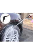 Hortum Ucu Tabanca Araç Oto Yıkama Bahçe Çim Sulama Tazyikli Başlık Su Püskürtme Tabancası thumbnail 2