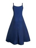 Kadın Ip Askılı V Yakalı Desenli Süprem Maxi Elbise thumbnail 6