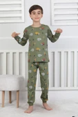 Mini Safari Desenli Erkek Çocuk Pijama Takımı - 12