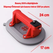 220 Kg Dijital Göstergeli Vakumlu Vantuz Yüksek Güçlü Emiş Cam Seramik Mermer Ağır Yük Taşıma Vakum thumbnail 3