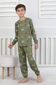 Mini Safari Desenli Erkek Çocuk Pijama Takımı - 11