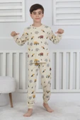 Mini Safari Desenli Erkek Çocuk Pijama Takımı - 5