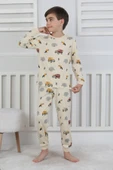 Mini Safari Desenli Erkek Çocuk Pijama Takımı - 3