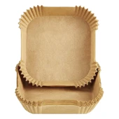 Pişirme Kağıdı 100Adet Air Fryer Hava Fritöz Yağ Geçirmez Yapışmaz 20cm Kare Tabak Pişirme Kağıdı thumbnail 1