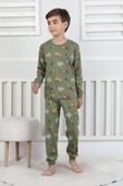 Mini Safari Desenli Erkek Çocuk Pijama Takımı - 9