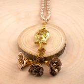 Laleli Güllü Tesbih Gold (99lu - 6mm) - 2