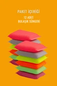 12 Adet Mikrofiber Lifli Bulaşık Süngeri Özel Dokulu Dayanıklı Mutfak Temizlik Süngeri Seti thumbnail 2