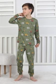 Mini Safari Desenli Erkek Çocuk Pijama Takımı - 10