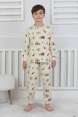 Mini Safari Desenli Erkek Çocuk Pijama Takımı - 1