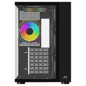 PowerBoost PB-SS02B USB 3.0 Sea View ATX RGB Fanlı Siyah Kasa (PSU Yok) - 1