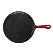 Lava Döküm Yuvarlak Pizza Krep Pankek Tavası Döküm Demir Yekpare Saplı Çap(Ø)26cm.-Bordo - 3