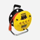 REM31520 Makaralı Uzatma Kablosu Açık Tip Termik Sigortalı 20 mt 3 x 1.5 mm thumbnail 1