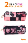 Blackpink K-Pop Desenli Kalemlik Fermuarlı Makyaj Çantası thumbnail 1