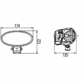 Hella Traktör Halojen Lamba Döner Montaj HB3 12V Kisa Menzil Aydinlatma 1GB996186-051 - 4