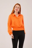 Bel Ve Bilek Lastikli Turuncu Bluz thumbnail 1