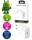 MobiLX M-08 25W Type-C Hızlı Şarj Adaptörü | Samsung, iPhone, Xiaomi, Oppo, Huawei, Reeder Uyumlu - 1