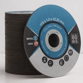 İnox Metal Kesici (50 Adet) Kesme Diski 115x1,0x22,23 mm İnce Taş Disk Spiral Demir Kesici Disk thumbnail 1