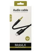 MobiLX M-X02 Lightning to 3.5mm AUX Ses Kablosu – iPhone Uyumlu, Stereo Ses Destekli, Altın Uçlu - 2