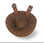 Vona C7004 Hasır Örgü Çocuk Bisikleti Ön Sepet Plastik 16-20 Jant Uyumlu Bisiklet Sepeti Kahverengi thumbnail 3