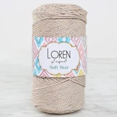 Loren Soft Star Makrome İpi Gümüş Simli Bej RM101 - 1