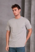 Erkek Relax Fit Bisiklet Yaka %100 Pamuk Rahat Kesim Basic Tişört - 2