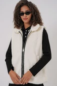 6793 Peluş Yelek - Beyaz - 2