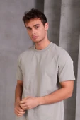 Erkek Relax Fit Bisiklet Yaka %100 Pamuk Rahat Kesim Basic Tişört - 1