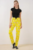 4323 Desenli Pijama Altı - Sarı - 4