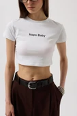 Nepo Baskılı Crop T-Shirt thumbnail 4