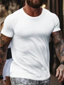 Erkek Kısa Kollu Bisiklet Yaka Viskon Bluz - 3