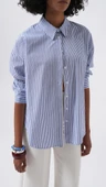 Çizgili Basic Gömlek thumbnail 4
