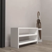 Kenzlife ayakkabılık mısri mat beyaz suntalam 035*060*20 altı çift ayakkabı kapasitesi arkalıksız - 3