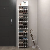 Kenzlife ayakkabılık mısri mat beyaz suntalam 155*040*20 yirmi çift ayakkabı kapasitesi arkalıksız - 1