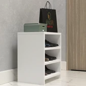 Kenzlife ayakkabılık konevi mat beyaz suntalam 050*040*30 altı çift ayakkabı kapasitesi arkalıksız - 1