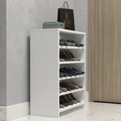 Kenzlife ayakkabılık konevi mat beyaz suntalam 080*060*30 onbeş çift ayakkabı kapasitesi arkalıksız - 1