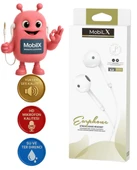 MobiLX ME-02 Beyaz Spor Kulak İçi Kulaklık – Aux Girişli, HD Ses Kalitesi, Tüm Telefon ve Cihazlarla Uyumlu - 1