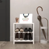 Kenzlife ayakkabılık mısri mat beyaz suntalam 035*040*20 dört çift ayakkabı kapasitesi arkalıksız - 1