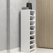 Kenzlife ayakkabılık konevi mat beyaz suntalam 125*040*30 onaltı çift ayakkabı kapasitesi arkalıksız - 1