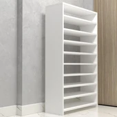 Kenzlife kapaklı ayakkabılık bosnevi mat beyaz suntalam 140*080*30 otuzaltı çift ayakkabı kapasitesi arkalıksız thumbnail 3