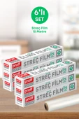 6 Adet 15 Metre Streç Film  Gıda Saklama ve Sarma Filmi thumbnail 1