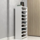 Kenzlife ayakkabılık konevi mat beyaz suntalam 140*060*30 yirmiyedi çift ayakkabı kapasitesi arkalıksız thumbnail 1