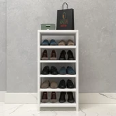 Kenzlife ayakkabılık konevi mat beyaz suntalam 080*040*30 on çift ayakkabı kapasitesi arkalıksız thumbnail 2