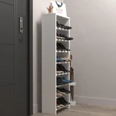 Kenzlife ayakkabılık mısri mat beyaz suntalam 125*040*20 onaltı çift ayakkabı kapasitesi arkalıksız thumbnail 2