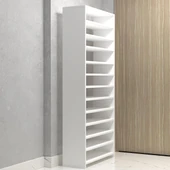 Kenzlife kapaklı ayakkabılık bosnevi mat beyaz suntalam 183*080*30 kırksekiz çift ayakkabı kapasitesi arkalıksız - 3